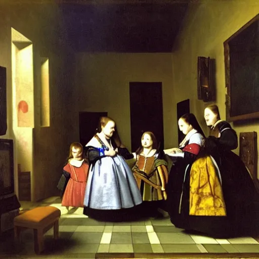 Image similar to las meninas by diego velazquez