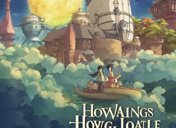 Image similar to howls moving castle reimagined japanese animation by Studio Ghibli, inspired by Ni No Kuni and Sword Art Online, high quality details by Rossdraws and Hayao Miyazak, detailed and realistic environment, cinematic lighting