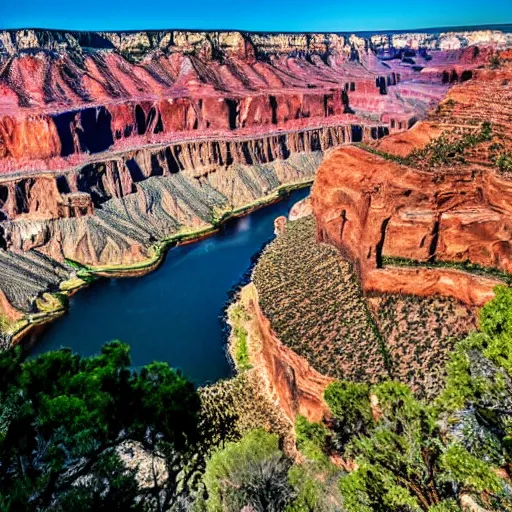 Prompt: Photo of Bugs Bunny in front of the Grand Canyon, photography, HDR