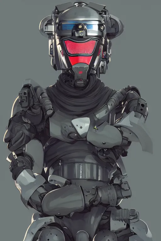 Image similar to robot ninja mask helmet metal gear solid training suit swat commando, aesthetic octane render, 8 k hd resolution, by ilya kuvshinov and cushart krentz and gilleard james, by carl warner and jim woodring, trending on artstation : 1. 5, sweet joy harmony color scheme