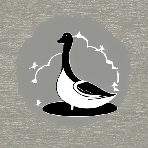 Image similar to cute goose, decal design