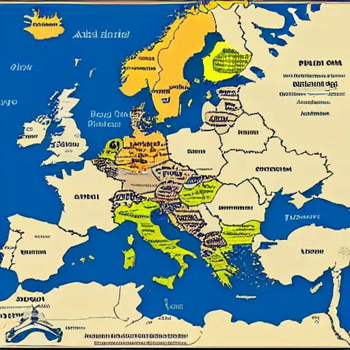 Image similar to map of all the countries in europe in an alternate history.