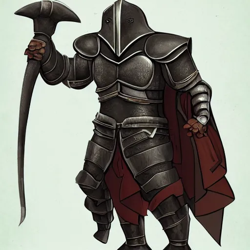 Image similar to elephantine armored knight, anthropomorphic, humanoid, elephant head, dungeons and dragons fantasy illustration