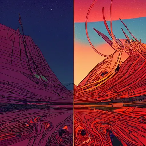 Image similar to ultrawide angle colour masterpiece dream a portal to a different dimension by kilian eng and jean giraud, incredible sense of depth and perspective and clarity, weird abstract avant garde epic, 8 k