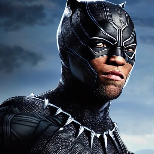 Prompt: Robert Pattinson as Black Panther