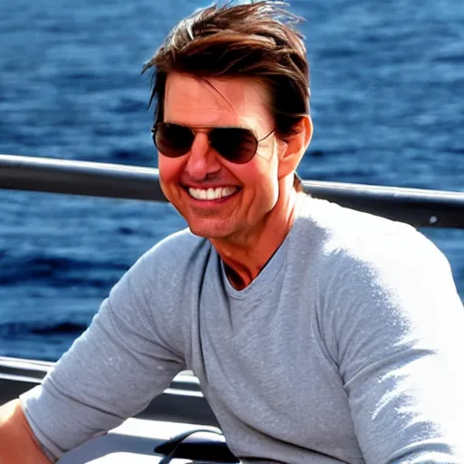 Prompt: Tom Cruise enjoying a Cruise