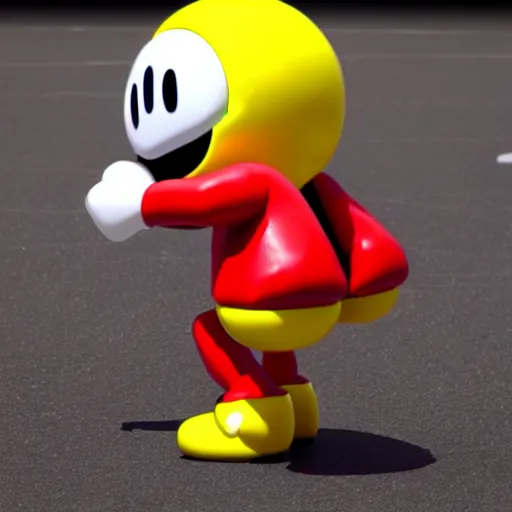 Image similar to Pac-Man from Super Smash Bros Ultimate wearing a suit, octane render, 3d render, 4k, hd, trending on artstation, artstation