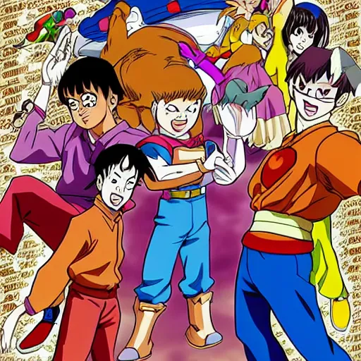 Image similar to scooby doo in the style of anime, highly detailed, manga, akira toriyama