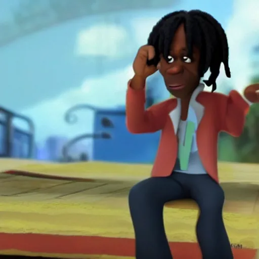 Image similar to Rapper Chief Keef Seen I’m Pixar animated movie 4k quality super realistic