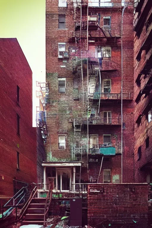 Image similar to (((((a ramshackle manhattan brick brownstone deep in the forest))))) by Beeple!!!!!!!!!!!!!!!!!!!!!!!!!!!