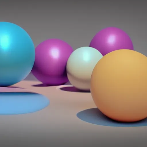 Prompt: A 3d render of pastel colored liquid spheres are flying together in a abstract shape with detailed shadow. Geometric shaped. render, low angle camera, detailed shading, vray octane, redshift. ray tracing. volumetric lighting. micro details, Hyper detailed, 8K3d, Trending on Artstation. rendered in cinema4d, Hyper realism.