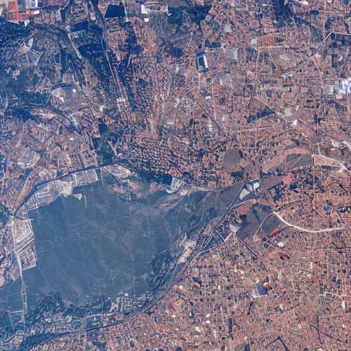 Prompt: satellite photo of santiago de chile