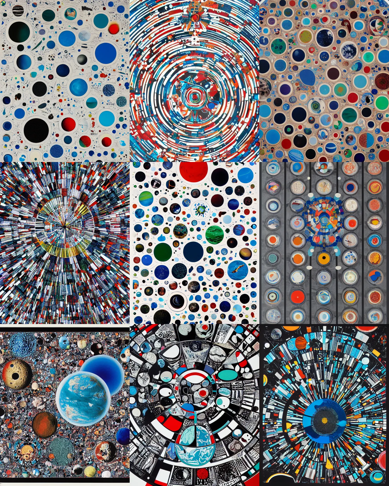 Prompt: planet lithography by Damien Hirst