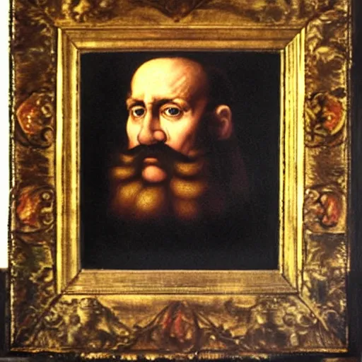 Image similar to oil painting portrait of Mario by Leonardo da Vinci