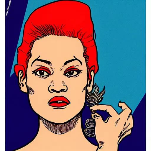 Image similar to rita ora retro minimalist portrait by jean giraud, moebius starwatcher comic, 8 k