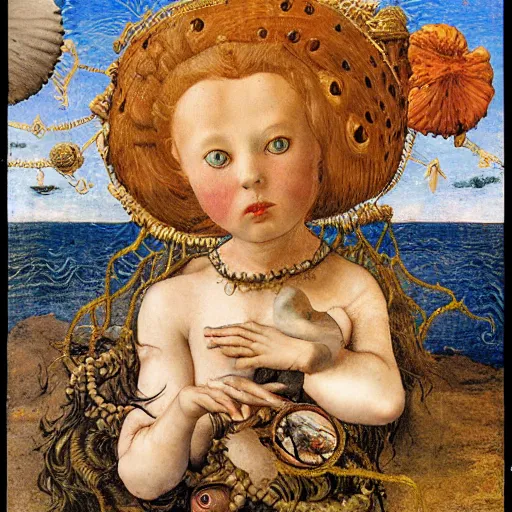 Prompt: victorian vintage alien sea web wolf trash beans acorn , by Monsù Desiderio and Artemisia Gentileschi and Filippino Lippi , panorama , lowbrow , Mixed media