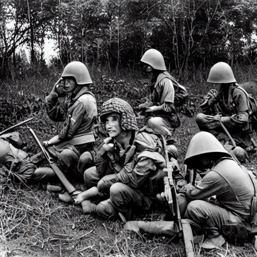 Prompt: vietnam war realistic photography