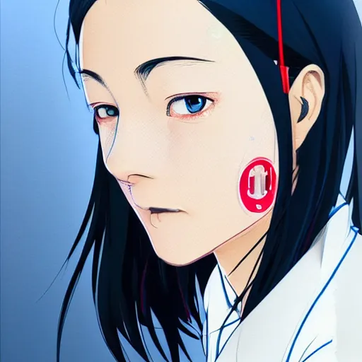 Prompt: manga girl in a white medical uniform with nasty red blisters all over her face, fine - face, olivia wilde, realistic shaded perfect face, fine details. anime. realistic shaded lighting poster by ilya kuvshinov katsuhiro otomo ghost - in - the - shell, magali villeneuve, artgerm, jeremy lipkin and michael garmash and rob rey