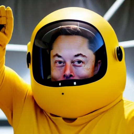 Image similar to elon musk in a banana suit