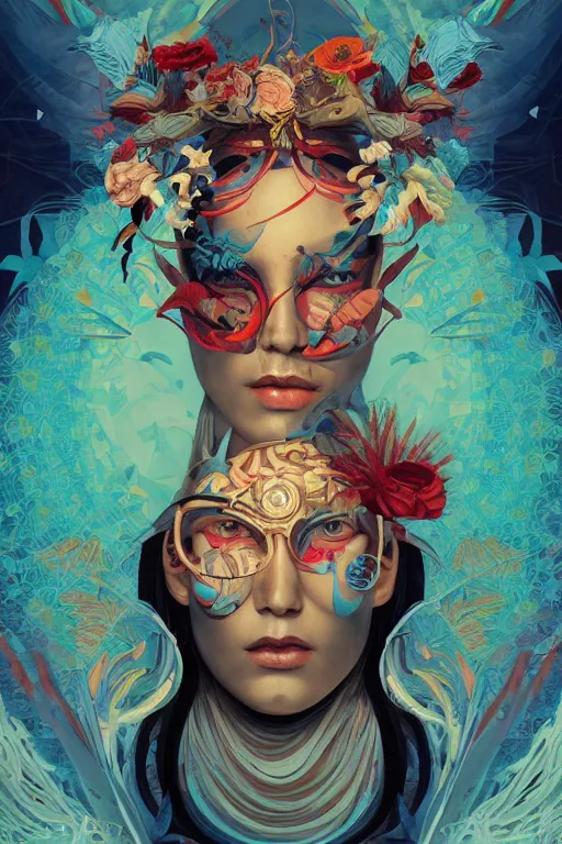 Image similar to Tristan Eaton, victo ngai, peter mohrbacher, artgerm Sylvari portrait