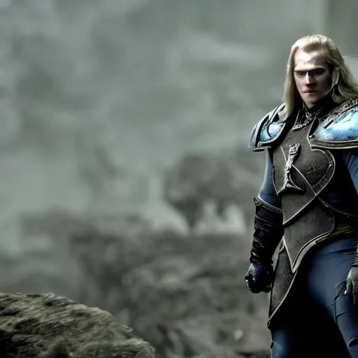 Image similar to henry cavill as arthas menethil