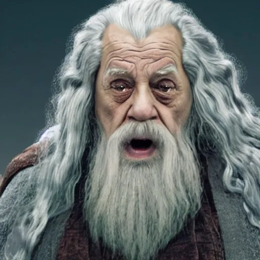 Image similar to danny devito starring as gandalf the white in the 2 0 2 4 lord of the rings movie, full body, hyper realistic, high quality, wide angle, always sunny in philadelphia