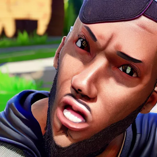 Image similar to rapper Andrew tate in Fortnite very detailed 4K quality super realistic