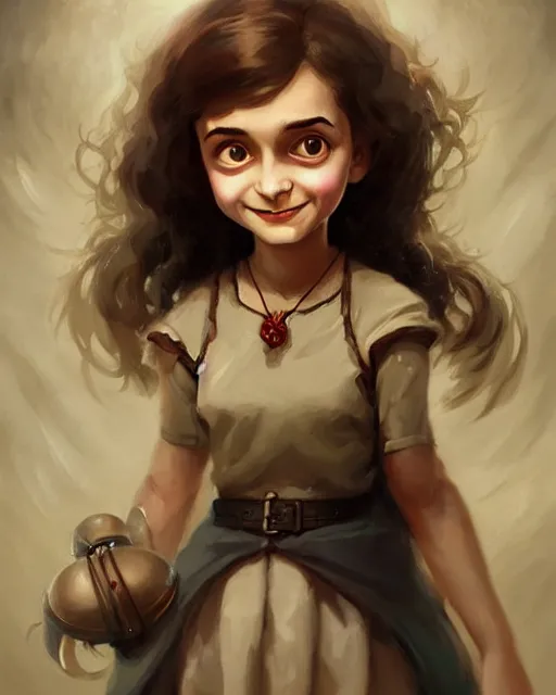 Prompt: cute little anthropomorphic anne frank cute and adorable, pretty, beautiful, dnd character art portrait, matte fantasy painting, deviantart artstation, by jason felix by steve argyle by tyler jacobson by peter mohrbacher, cinema