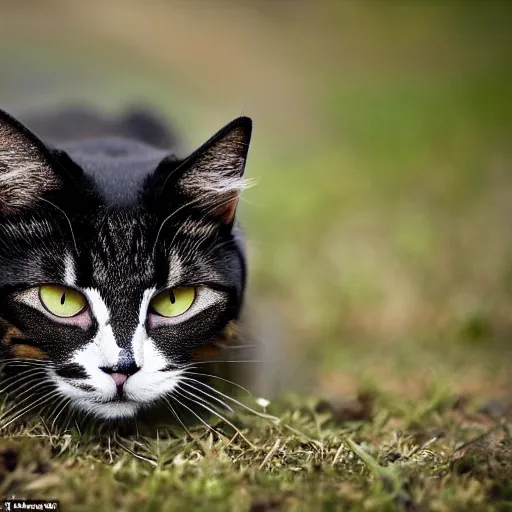 Image similar to A cat ready to pounce, National Geographic, dramatic , EOS-1D, f/1.4, ISO 200, 1/160s, 8K, RAW, unedited, symmetrical balance, in-frame