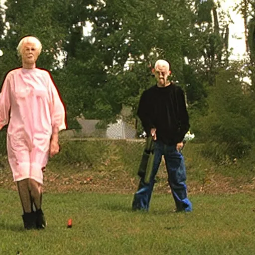 Image similar to film still from trash humpers ( 2 0 0 9 )