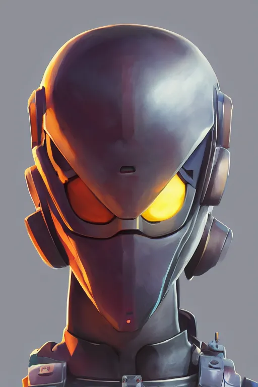 Image similar to epic mask helmet robot ninja portrait stylized as fornite style game design fanart by concept artist gervasio canda, behance hd by jesper ejsing, by rhads, makoto shinkai and lois van baarle, ilya kuvshinov, rossdraws global illumination radiating a glowing aura global illumination ray tracing hdr render in unreal engine 5