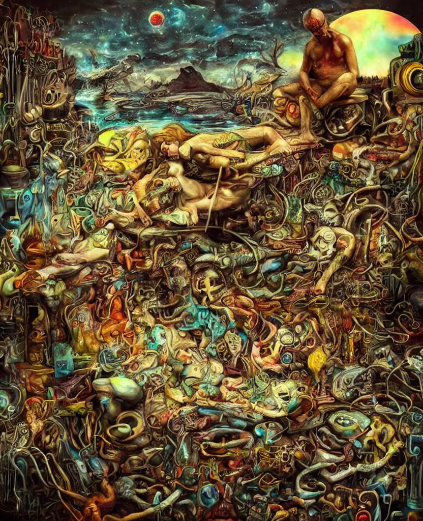 Image similar to image of random arts, weird, chaos, art, realism,dream