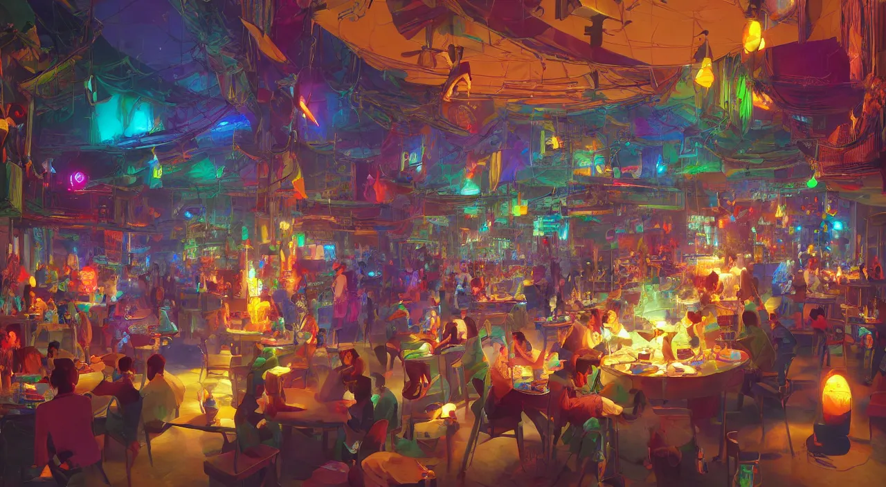 Image similar to bazaar zouk oriantal multicolorful sky shine place mosquet painting stylized digital video game icon global illumination ray tracing 8 k hd resolution, by ilya kuvshinov and cushart krentz and gilleard james