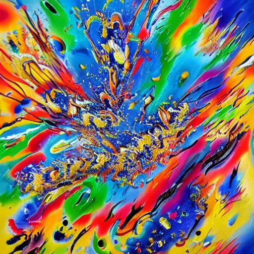 Prompt: an ultra realistic painting of melting surrealism calligraphy, new, splatter, pollock, kandinsky, abstract, high quality! 4 k