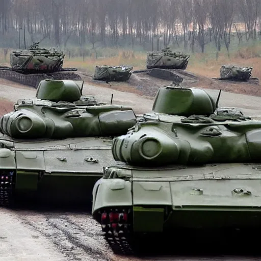 Prompt: russian tanks in Ukraine