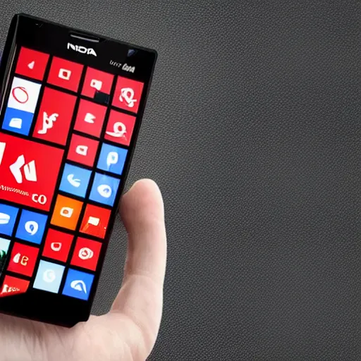 Prompt: a detailed render of a modern day nokia lumia phone