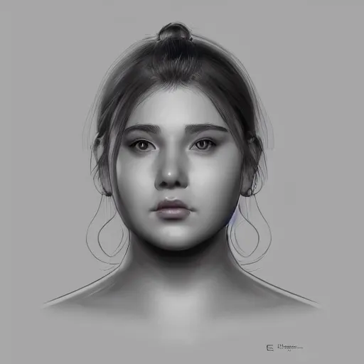 Prompt: portrait of a chonky young woman as drawn by eric anthony johnson ericanthonyj artstation 8 k