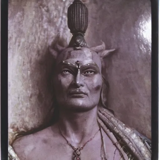 Prompt: polaroid of a Lord Vivec the Warrior-Poet by Tarkovsky