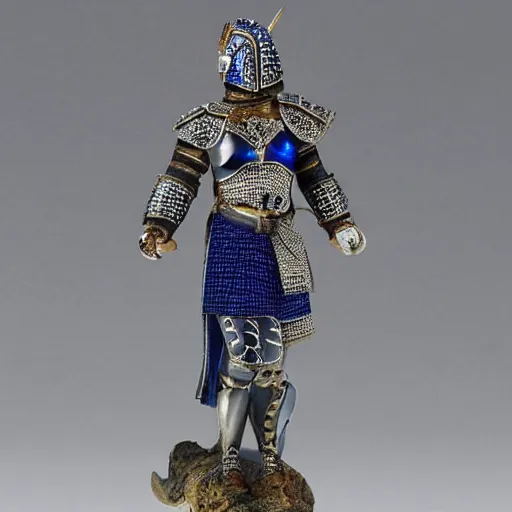 Prompt: beautiful warrior with sapphire encrusted armour, highly detailed,