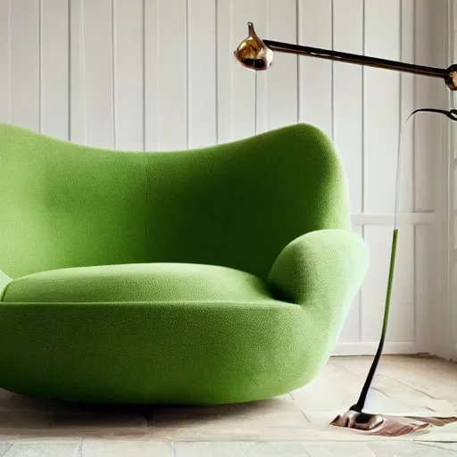 Prompt: sofa that looks like an avocado