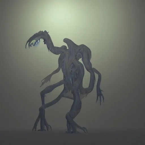 Prompt: monster volumetric lighting eldritch academic art