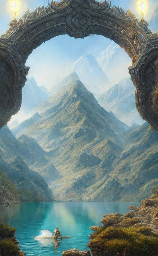 Image similar to lake godness, highly detailed, d & d, water everwhere fantasy, highly detailed, digital painting, trending on artstation, concept art, sharp focus, global illumination, ray tracing, illustration, art by artgerm and greg rutkowski and fuji choko and viktoria gavrilenko and hoang lap