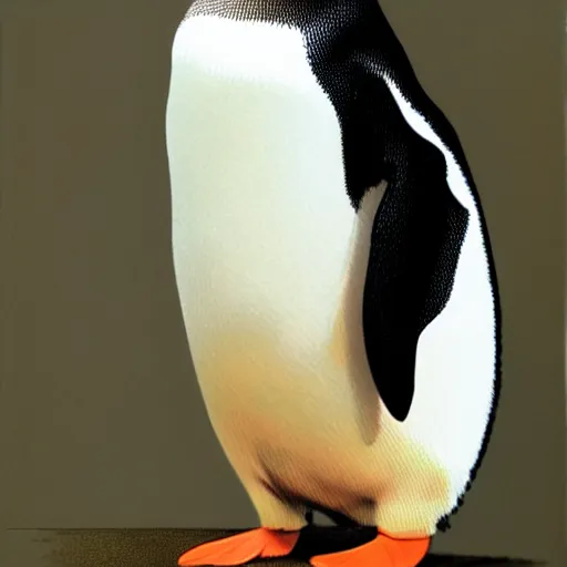 Image similar to portrait of a penguin wearing a suit