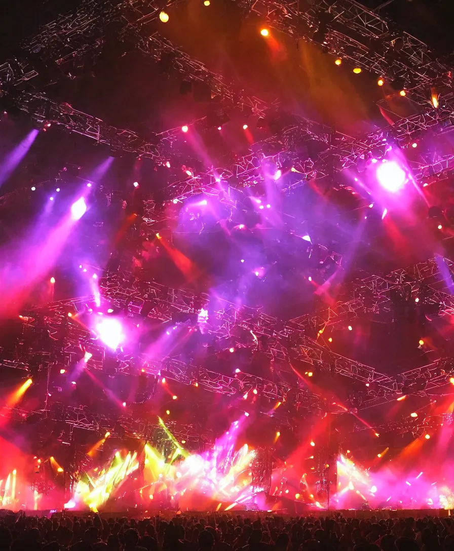 Image similar to truss lighting show stage concert LED wall screens pyro