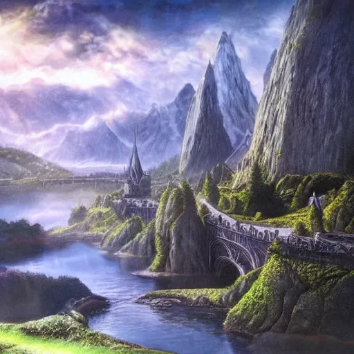 Prompt: Best Lord of the rings beautiful landscape