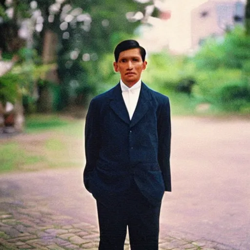 Image similar to outdoor portrait of jose rizal as a handsome young man in 2 0 2 0, 3 0 years old wearing stylish modern clothes, photo taken in 2 0 2 0, award winning photography, 3 5 mm f 1. 4 kodachrome