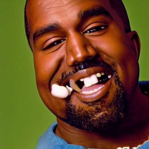 Image similar to kanye west smiling holding pikachu for a 1 9 9 0 s sitcom tv show, studio photograph, portrait c 1 2. 0
