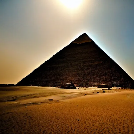 Prompt: the pyramids of giza