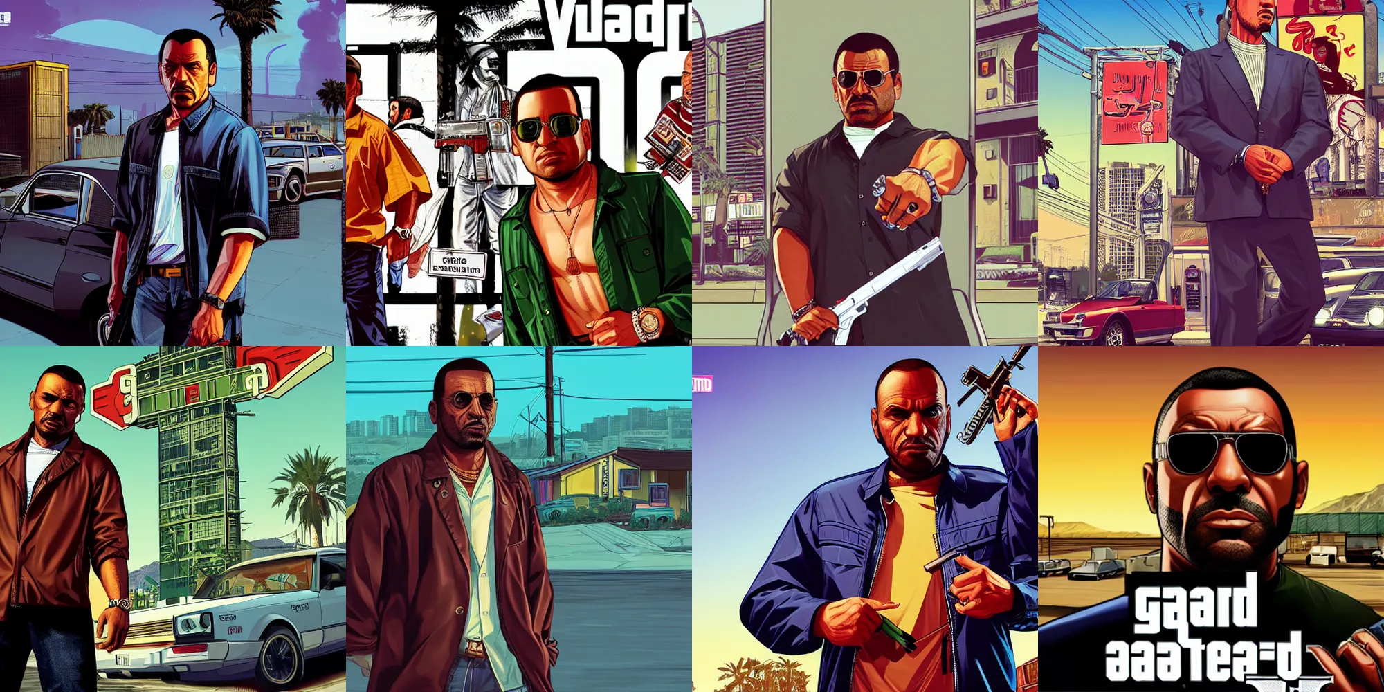Prompt: hasanabi as a 9 0 s gangster in gta v, cover art by stephen bliss, boxart, loading screen, 4 k resolution