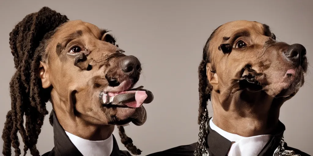 Image similar to snoop dogg's head is a dog